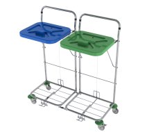 Carrello per raccolta differenziata rifiuti e biancheria VAKO 120C/2N