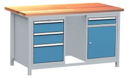 Tavolo da officina con contenitori, set DPJ 102