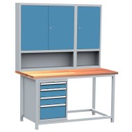 Tavolo da officina con contenitori, set DPJ 106