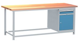 Tavolo da officina con contenitore, set DPJ 202