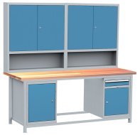 Tavolo da officina con contenitori, set DPJ 206