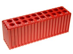 Scatola in plastica per riporre le punte da trapano D12-D13,9
