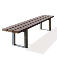 Panca Astra in metallo con materiale riciclato/plastica