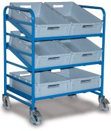 Carrello con casse in plastica tipo sw-610.202