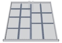 Divisori per cassetti in metallo 138BLH100A