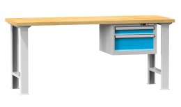 Tavoli da officina serie B, larghezza 2000, profondità 700 o 800, altezza 880 o 890 mm (6 modelli)