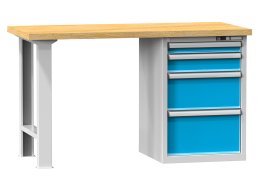 Tavoli da officina serie F, larghezza 1500, profondità 700 o 800, altezza 880 o 890 mm (6 modelli)