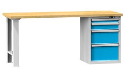 Tavoli da officina serie F, larghezza 2000, profondità 700 o 800, altezza 880 o 890 mm (6 modelli)