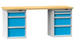 Tavoli da officina serie N, larghezza 1500, profondità 700 o 800, altezza 880 o 890 mm (6 modelli)