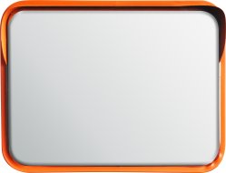 Specchio da esterno con parasole arancione 450 x 600 mm AISI 304