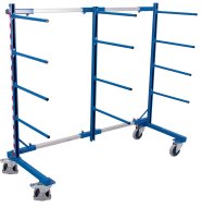 Carrello a scaffali con 12 bracci di supporto unilaterali (2 modelli)