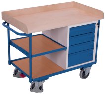 Carrello da officina con ripiani e cassettiera tipo sw-600.612