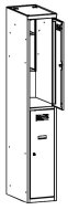 Armadio in metallo ad altezza ridotta MSum 412S larghezza 400 mm