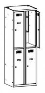 Armadio in metallo ad altezza ridotta MSum 322S larghezza 600 mm