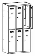 Armadio in metallo ad altezza ridotta MSum 432S larghezza 1200 mm