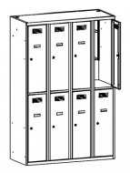Armadio in metallo ad altezza ridotta MSum 342S larghezza 1200 mm