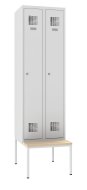 Armadio in metallo Sum 320 W con panca P321 W