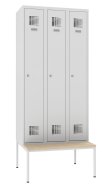 Armadio in metallo Sum 330 W con panca P331 W