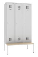 Armadio in metallo Sum 430 W con panca P431 W
