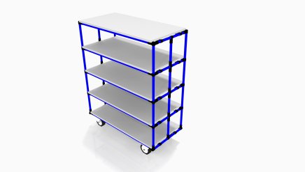 Carrello per materiale ripiano in laminato - 1