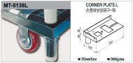 Connettore angolare con gamba di supporto MT-5138L
