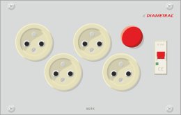 Presa modulo 4x con proprio interruttore automatico