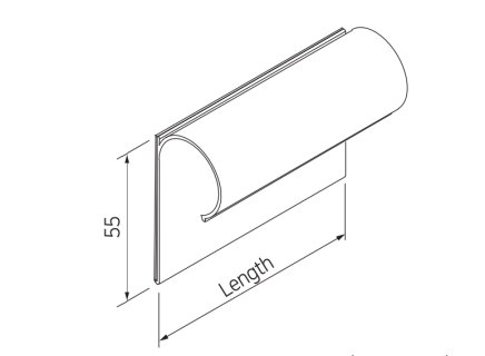 Portaetichetta LH-5010CL, 100 x 55 mm - 2