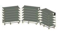 Carrello a ripiani realizzato con telaio in acciaio con sovrastruttura 20091601 - 5