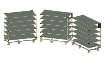 Carrello a ripiani realizzato con telaio in acciaio con sovrastruttura 20091601 - 5