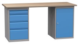 Tavolo da officina con base contenitore SD41735 1700 mm