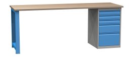 Tavolo da officina con base contenitore SD42132 2100 mm