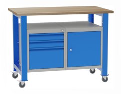 Tavolo da officina mobile con contenitori inseriti SD41213K