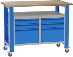 Tavolo da officina mobile con contenitori inseriti SD41214K