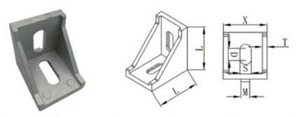 Angolo 90°, 35 x 28 mm KBA-30 - 1