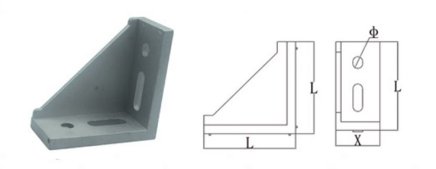 Angolo 90°, 78 x 36 mm KBA-4080 - 1