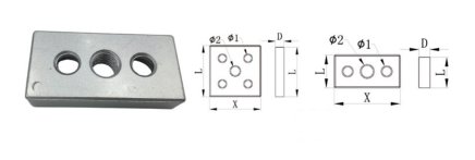 Flangia per profili KFD-3060 - 1