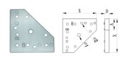 Flangia angolare per profili KFG-40