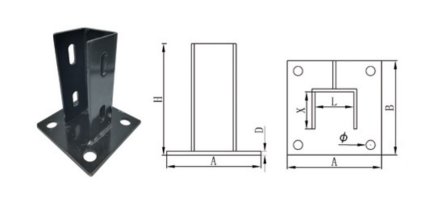 Base per profili KFH-40 - 1