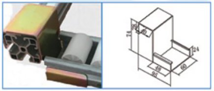 Supporto per rulliera KJ-2060DW-40 - 1