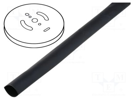 Tubo termorestringente, senza colla CB-HFT39-3X-BK - 1