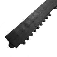 Bordo d'attacco in gomma nera "maschio" per tappetino Diamond Plate Tile