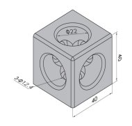 Giunto cubico 40x40 - 3
