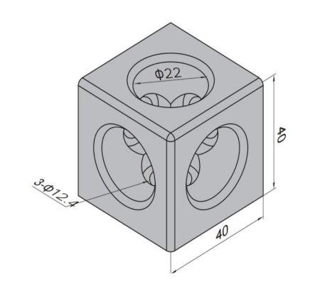 Giunto cubico 40x40 - 3