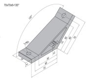 Angolo 135°, 70x70x9 mm - 2