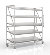 Carrello a ripiani per gabbie con ripiani inclinati larghi 1700 mm, SP17040 (3 modelli) - 1
