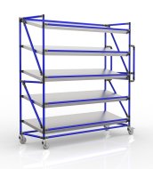 Carrello a ripiani per gabbie con ripiani inclinati larghi 1700 mm, SP17040 (3 modelli) - 3
