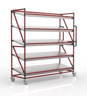 Carrello a ripiani per gabbie con ripiani inclinati larghi 1700 mm, SP17040 (3 modelli) - 2