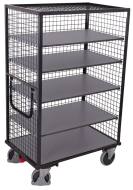 Carrello armadio con ripiani e pareti a 3 fili