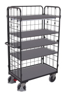 Carrello a ripiani con tre imbottiture in filo sw-800.305/AG