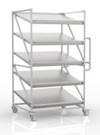 Carrello a ripiani per gabbie con ripiani inclinati 1000 x 800 mm, SP10080 - 1